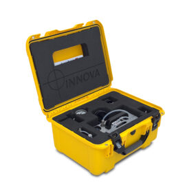 Yellow pelicase open showing contents to the Vacuum-KIT